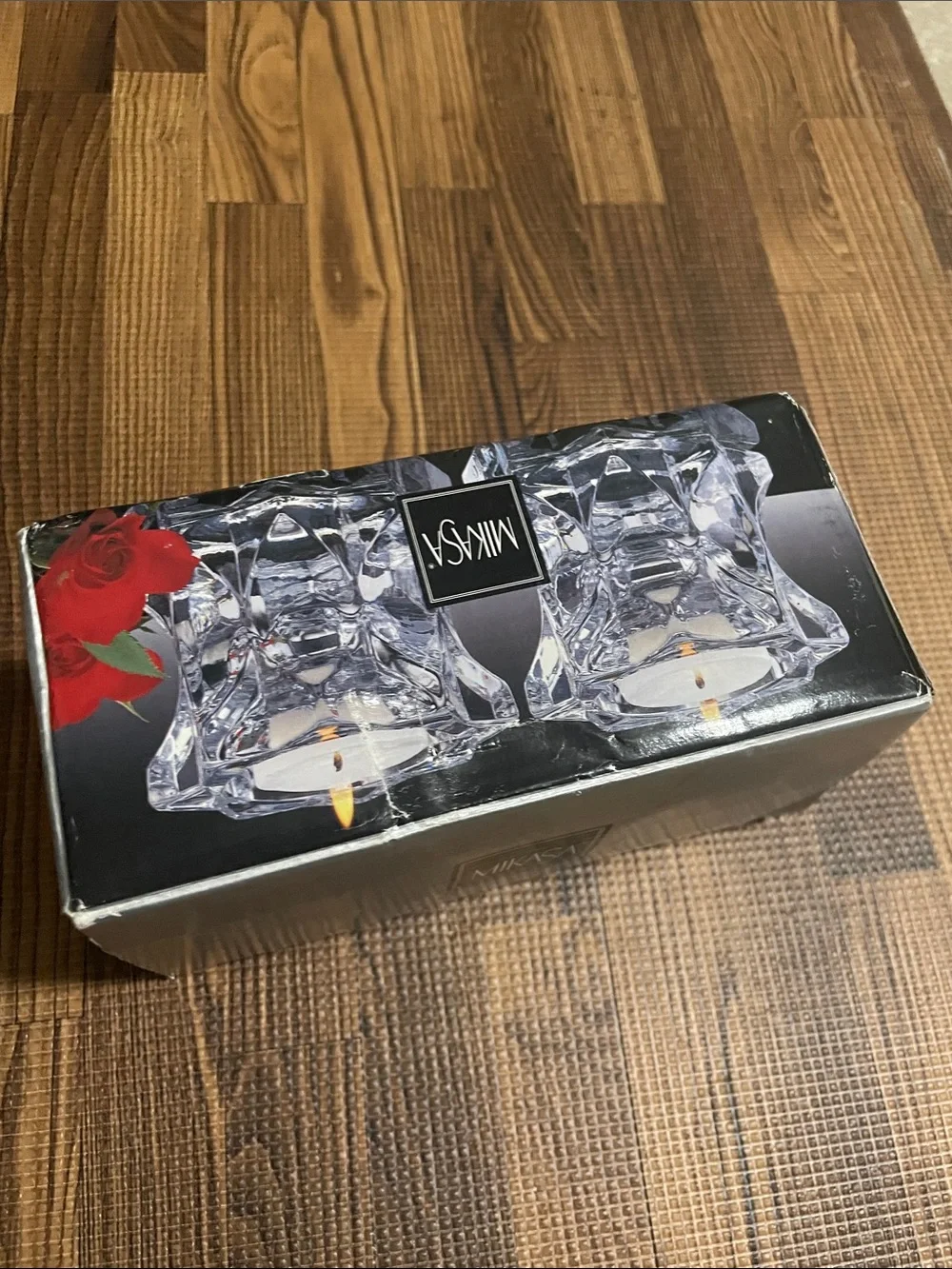 Mikasa Clear Crystal Faceted Votive Candle Holders - Pair